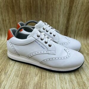 Duca Del Cosma La Spezia II Men's 9 White Leather Wingtip Golf Shoes Sneakers